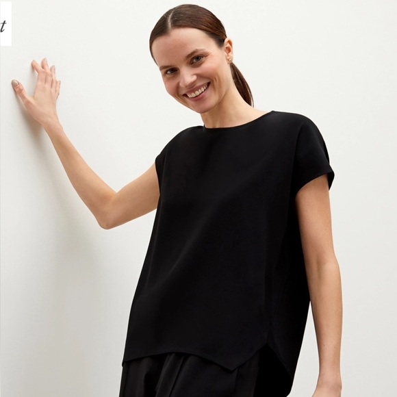 MM Lafleur Tops - M.M. LaFleur Didion Crepe (Retired) Top, Black, Medium